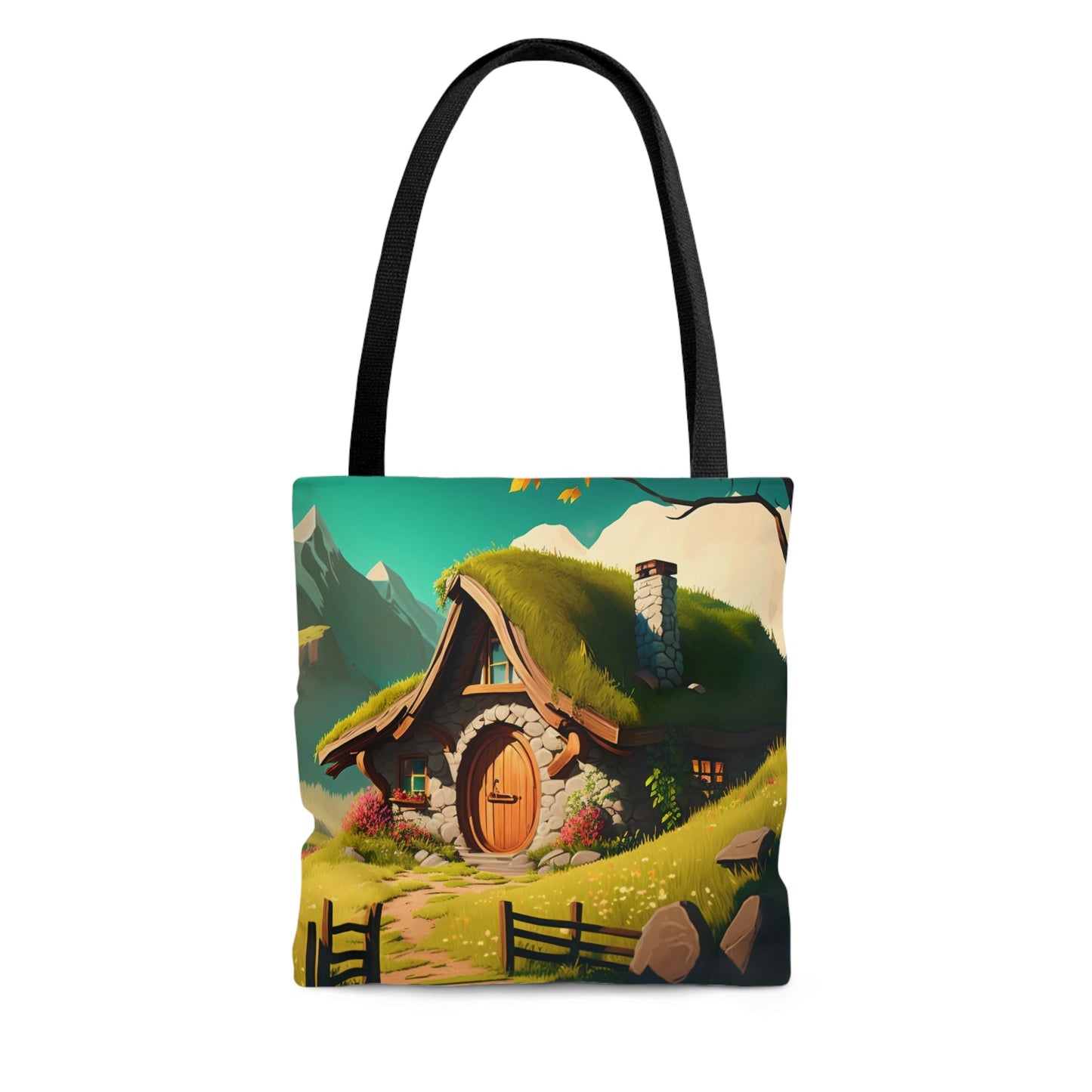 Middle Earth Hobbit Hole Tote Bag - Cute Cottagecore Totebag Makes the Perfect Gift for LOTR Fans