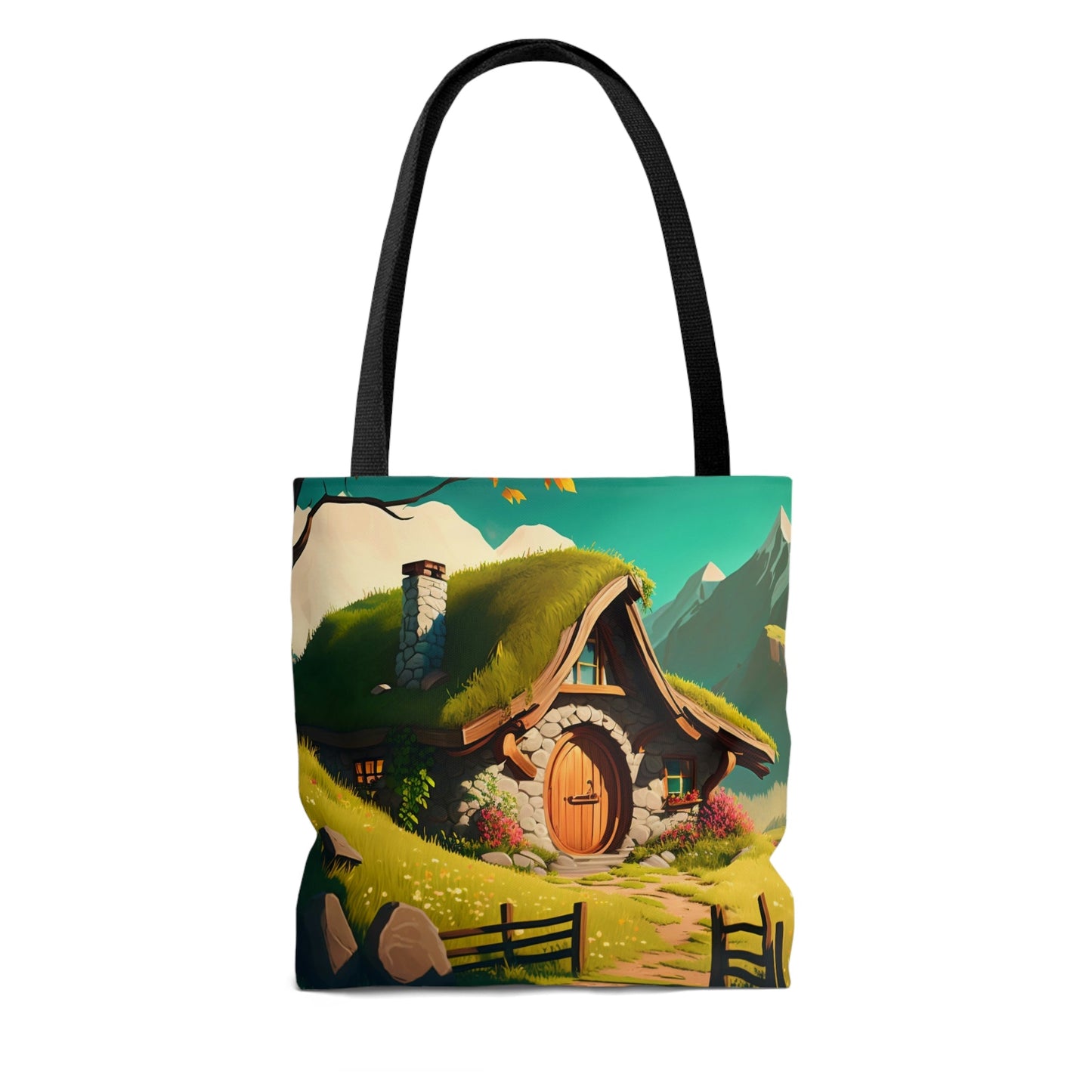 Middle Earth Hobbit Hole Tote Bag - Cute Cottagecore Totebag Makes the Perfect Gift for LOTR Fans