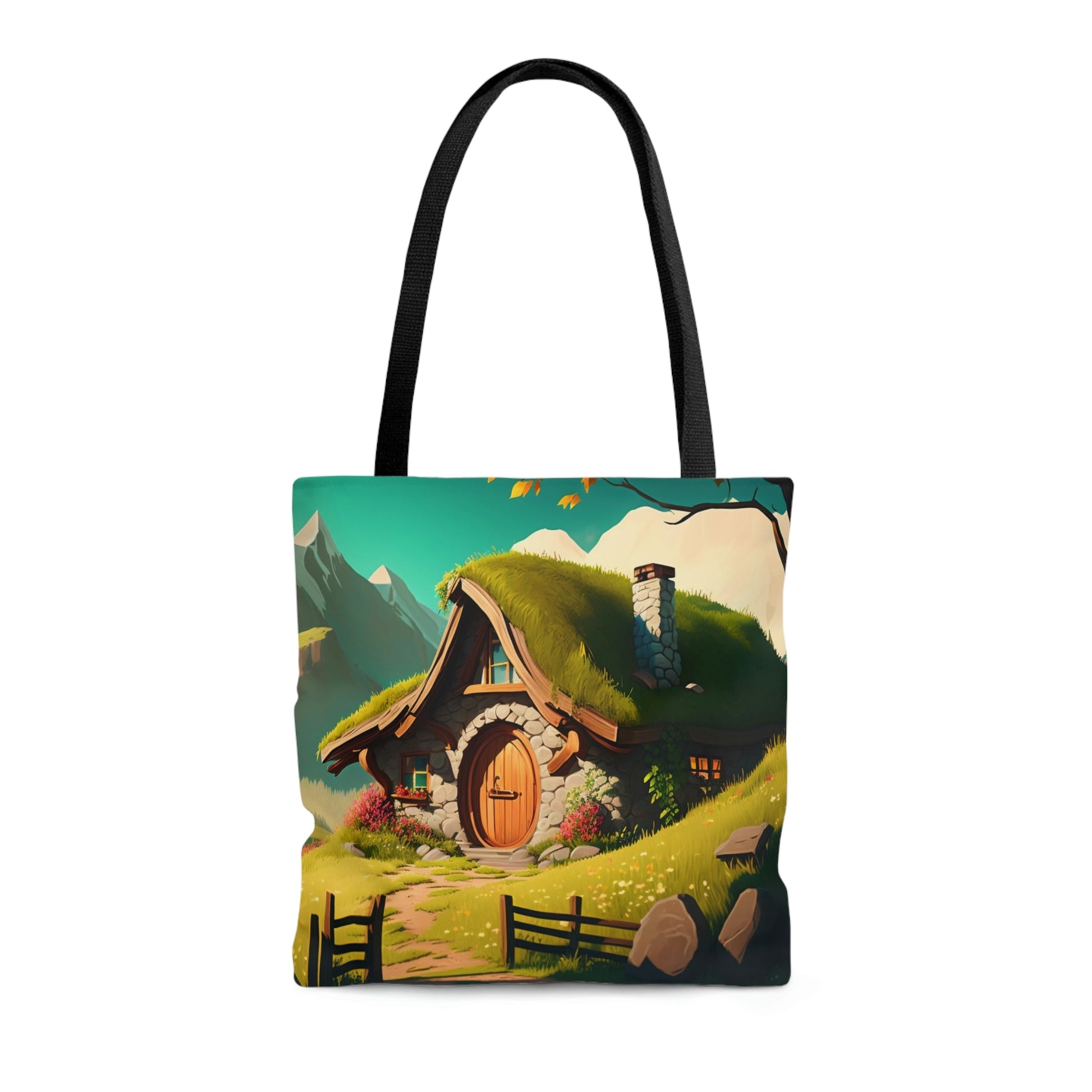 Middle Earth Hobbit Hole Tote Bag - Cute Cottagecore Totebag Makes the Perfect Gift for LOTR Fans
