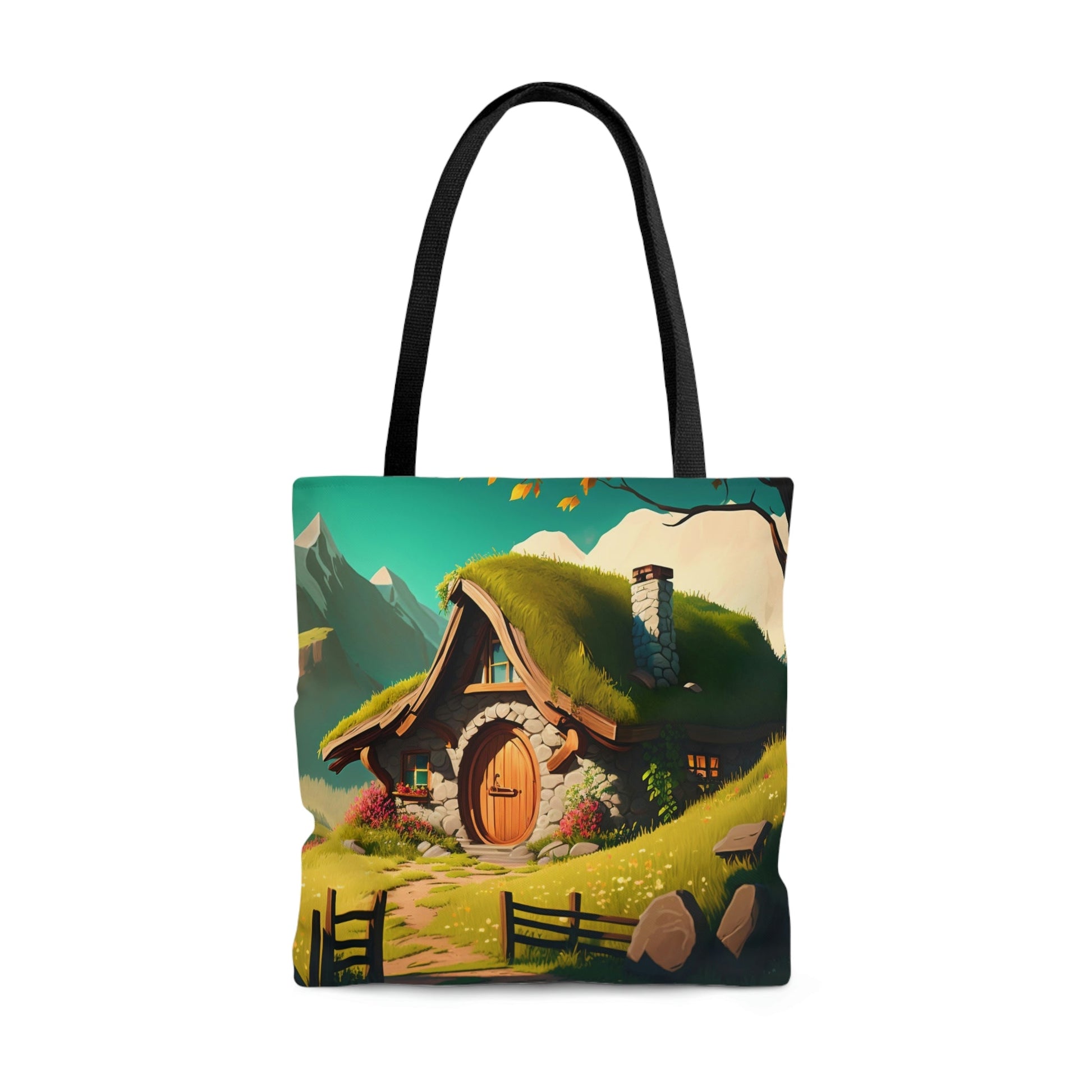 Middle Earth Hobbit Hole Tote Bag - Cute Cottagecore Totebag Makes the Perfect Gift for LOTR Fans
