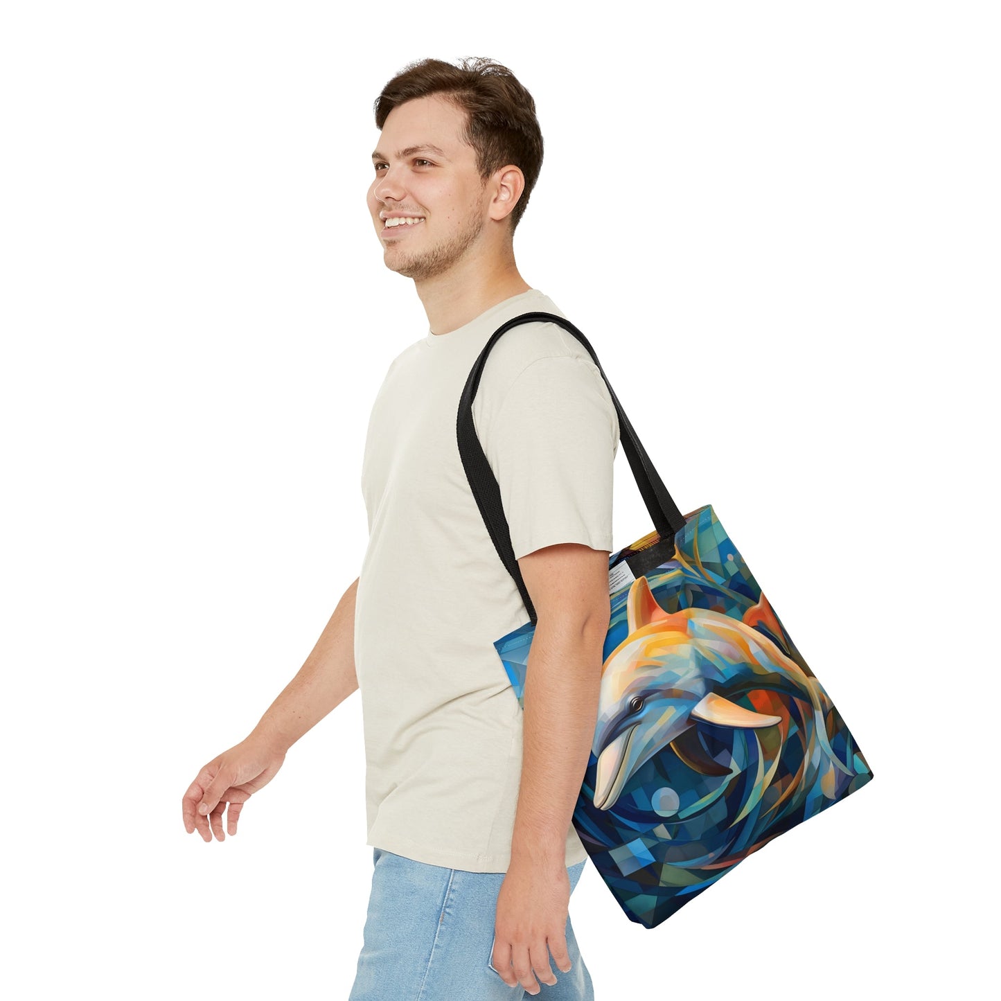 Minimalism Abstract Dolphin Tote Bag