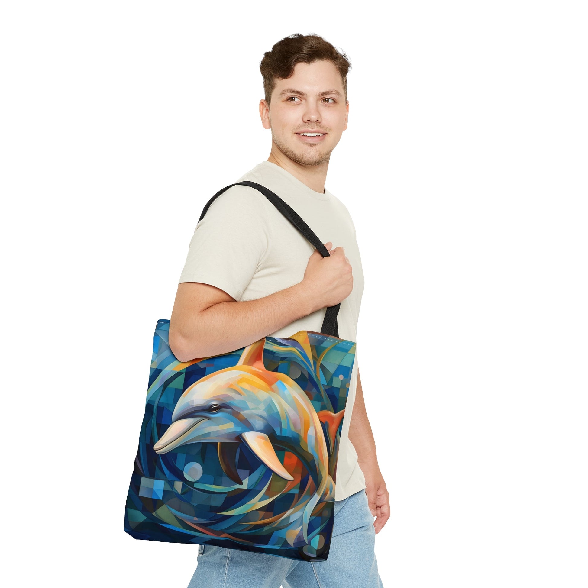 Minimalism Abstract Dolphin Tote Bag