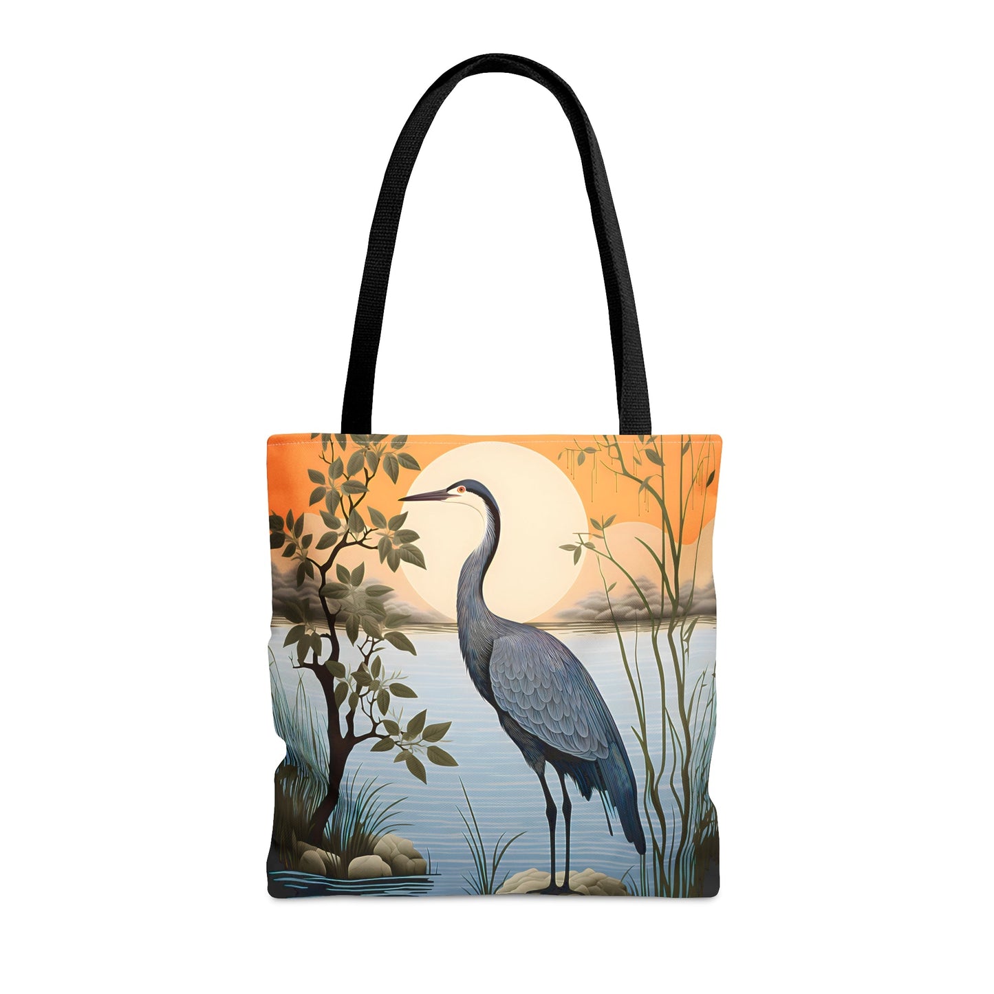 Minimalism Great Blue Heron the Lake Shore Tote Bag