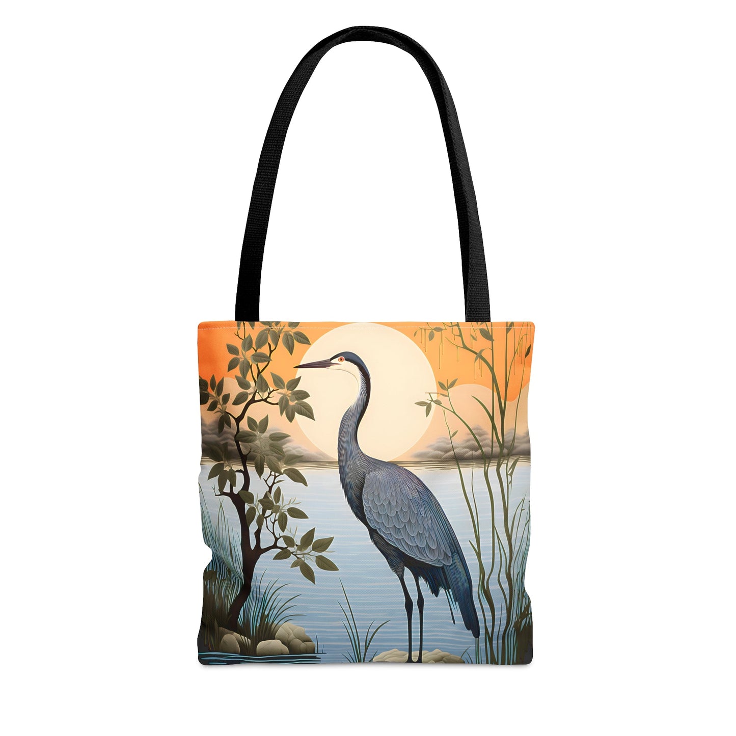 Minimalism Great Blue Heron the Lake Shore Tote Bag