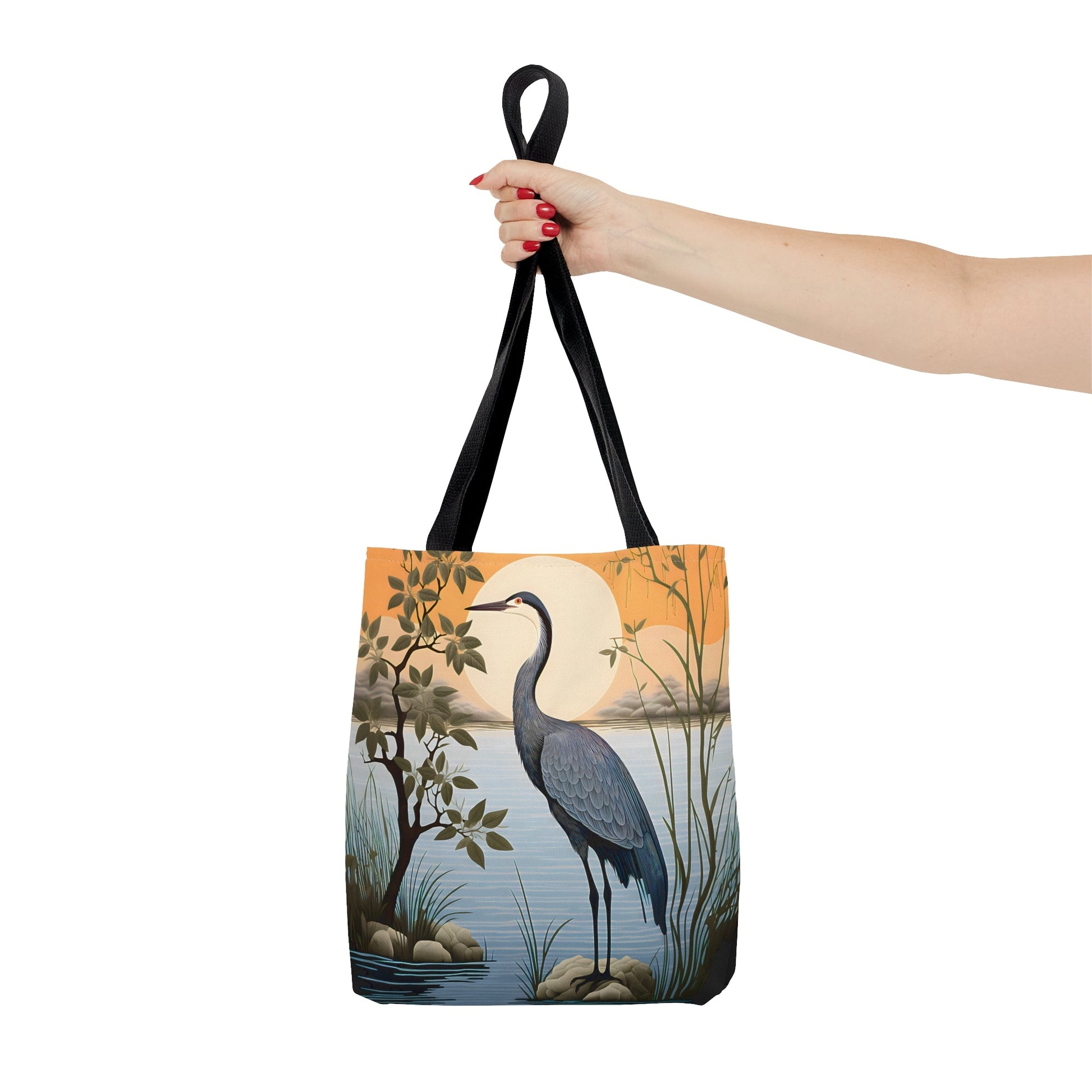 Minimalism Great Blue Heron the Lake Shore Tote Bag