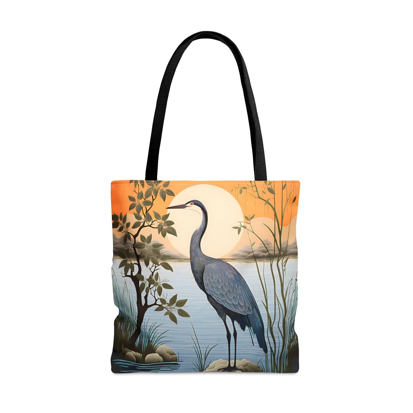 Minimalism Great Blue Heron the Lake Shore Tote Bag