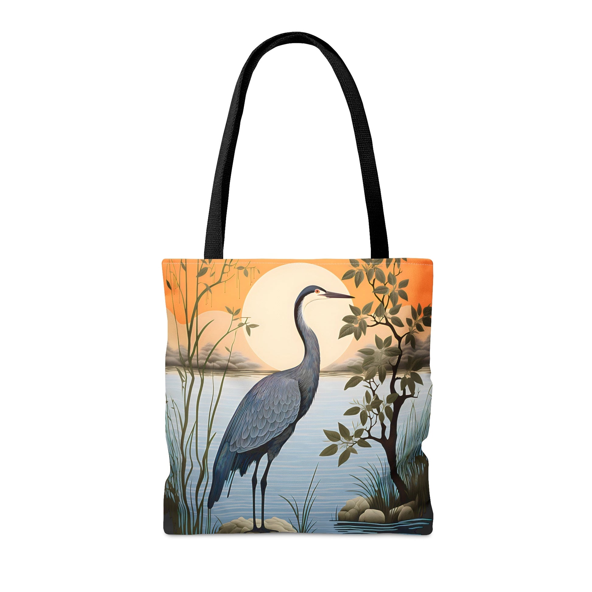 Minimalism Great Blue Heron the Lake Shore Tote Bag