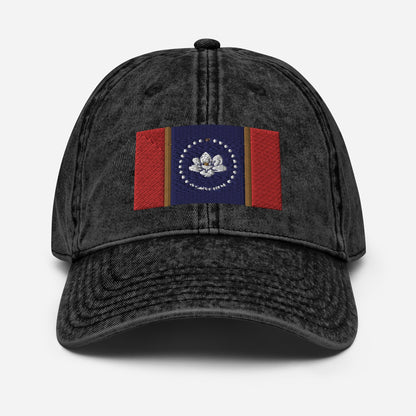 Mississippi Flag Vintage Cotton Twill Cap