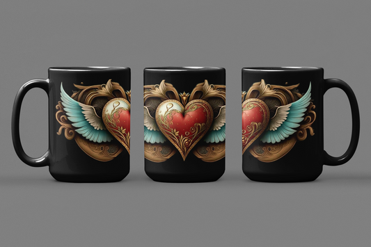 Victorian Heart - 15 oz Coffee Mug