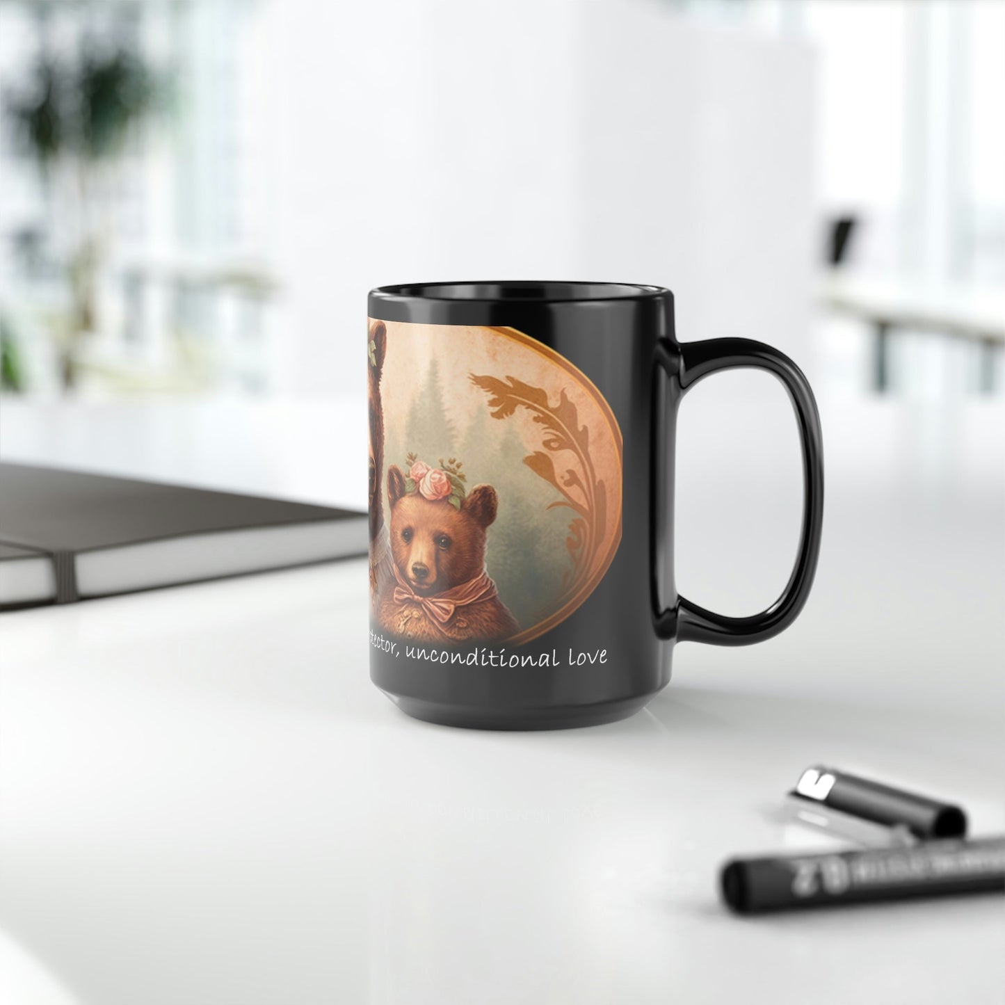 Mom Coffee Mug - "Mama bear: fierce protector and unconditional love" - 15 oz Coffee Mug - Mother's Day Gift, Mom Birthday Gift, Mama Gift, Best Mom