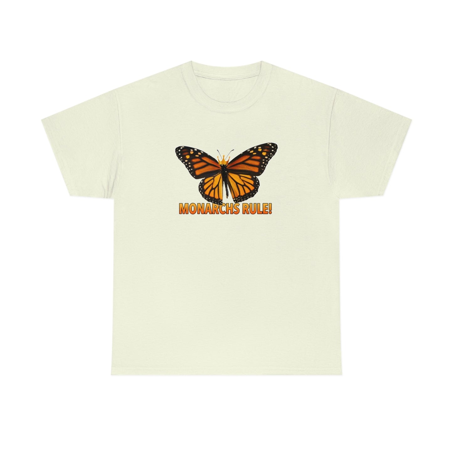 Monarchs Rule Unisex Heavy Cotton Tee butterfly Butterflies Insect Royalty Royals