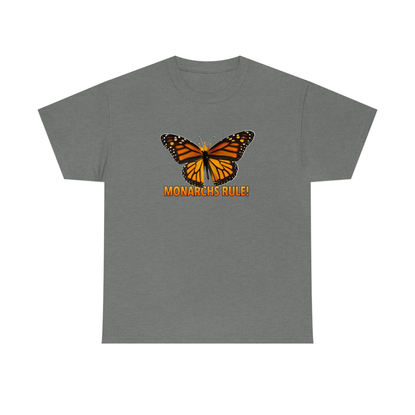 Monarchs Rule Unisex Heavy Cotton Tee butterfly Butterflies Insect Royalty Royals