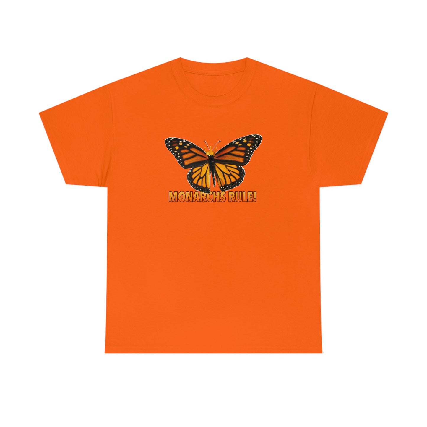 Monarchs Rule Unisex Heavy Cotton Tee butterfly Butterflies Insect Royalty Royals