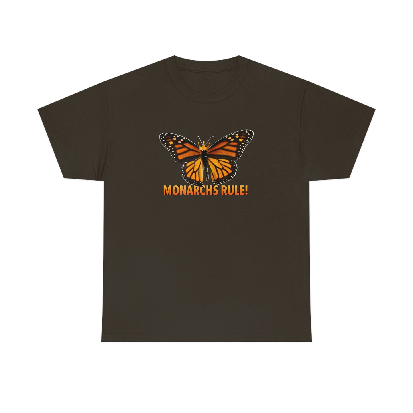 Monarchs Rule Unisex Heavy Cotton Tee butterfly Butterflies Insect Royalty Royals