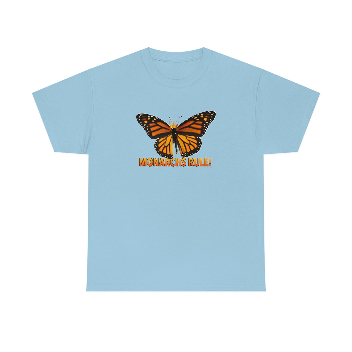 Monarchs Rule Unisex Heavy Cotton Tee butterfly Butterflies Insect Royalty Royals