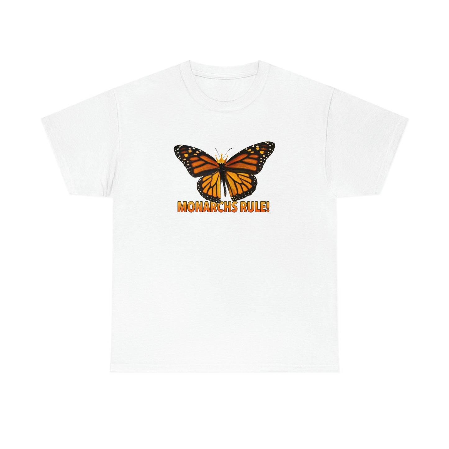 Monarchs Rule Unisex Heavy Cotton Tee butterfly Butterflies Insect Royalty Royals