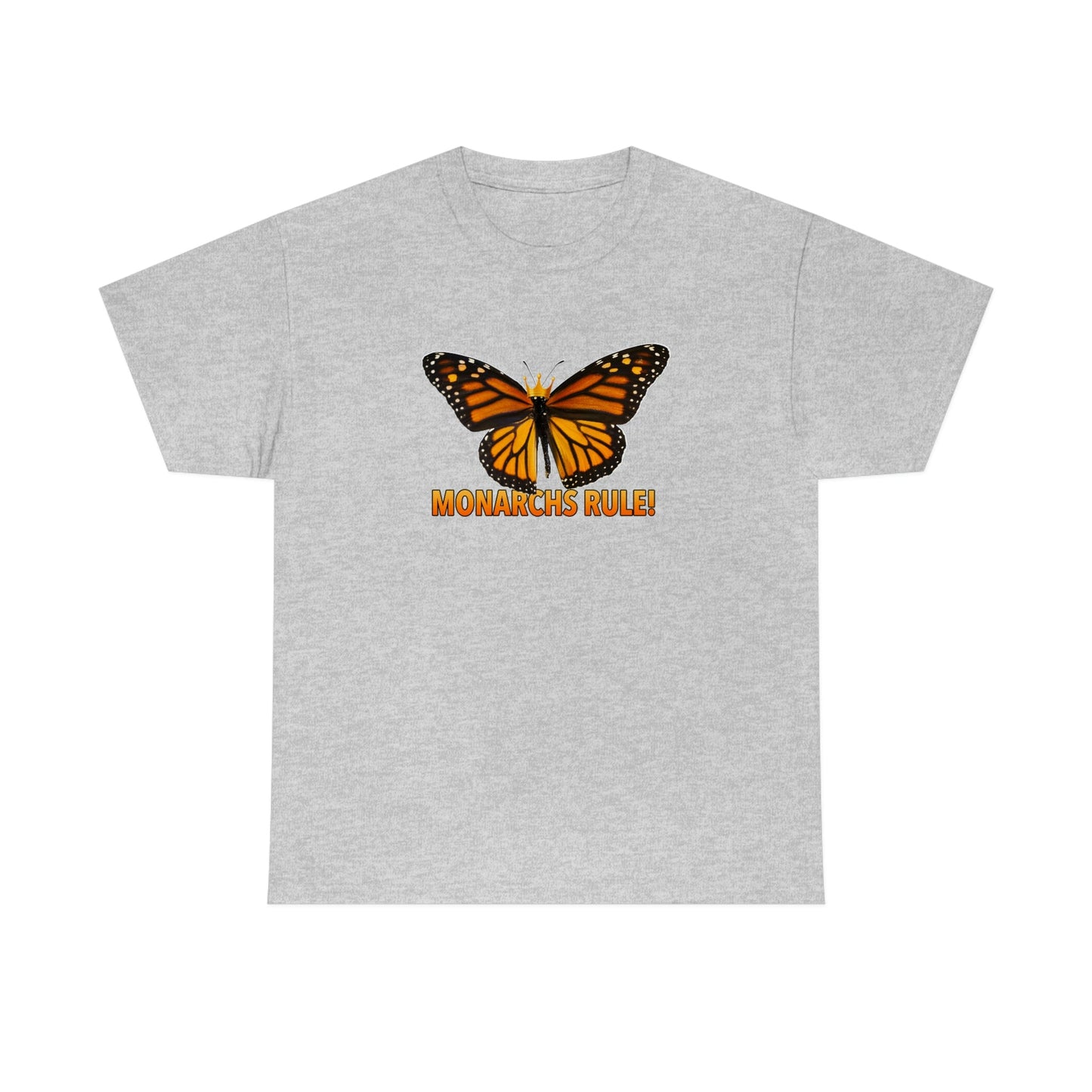 Monarchs Rule Unisex Heavy Cotton Tee butterfly Butterflies Insect Royalty Royals