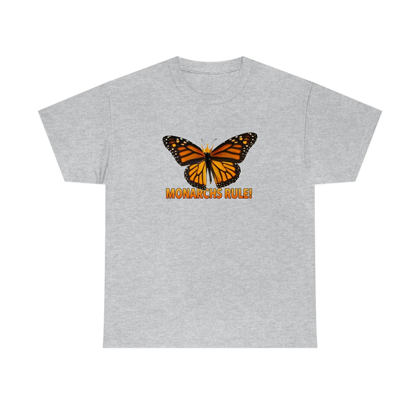 Monarchs Rule Unisex Heavy Cotton Tee butterfly Butterflies Insect Royalty Royals