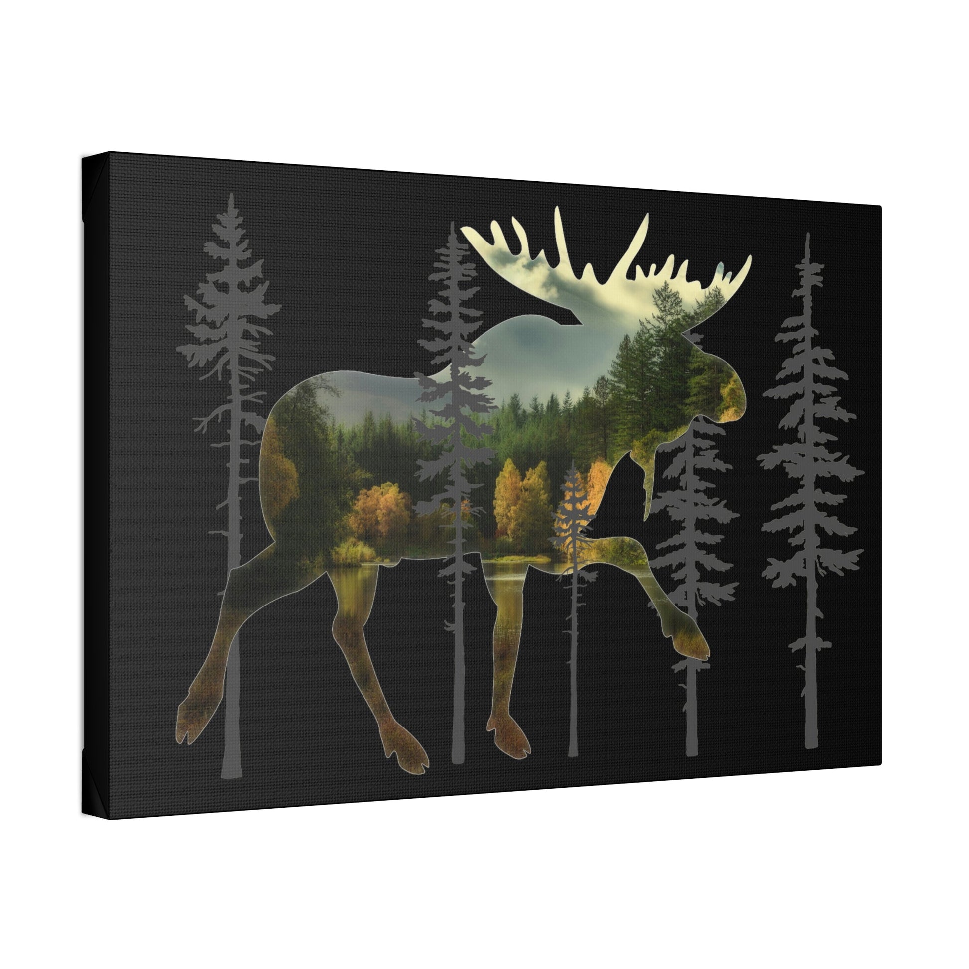 Moose in the Woods Canvas