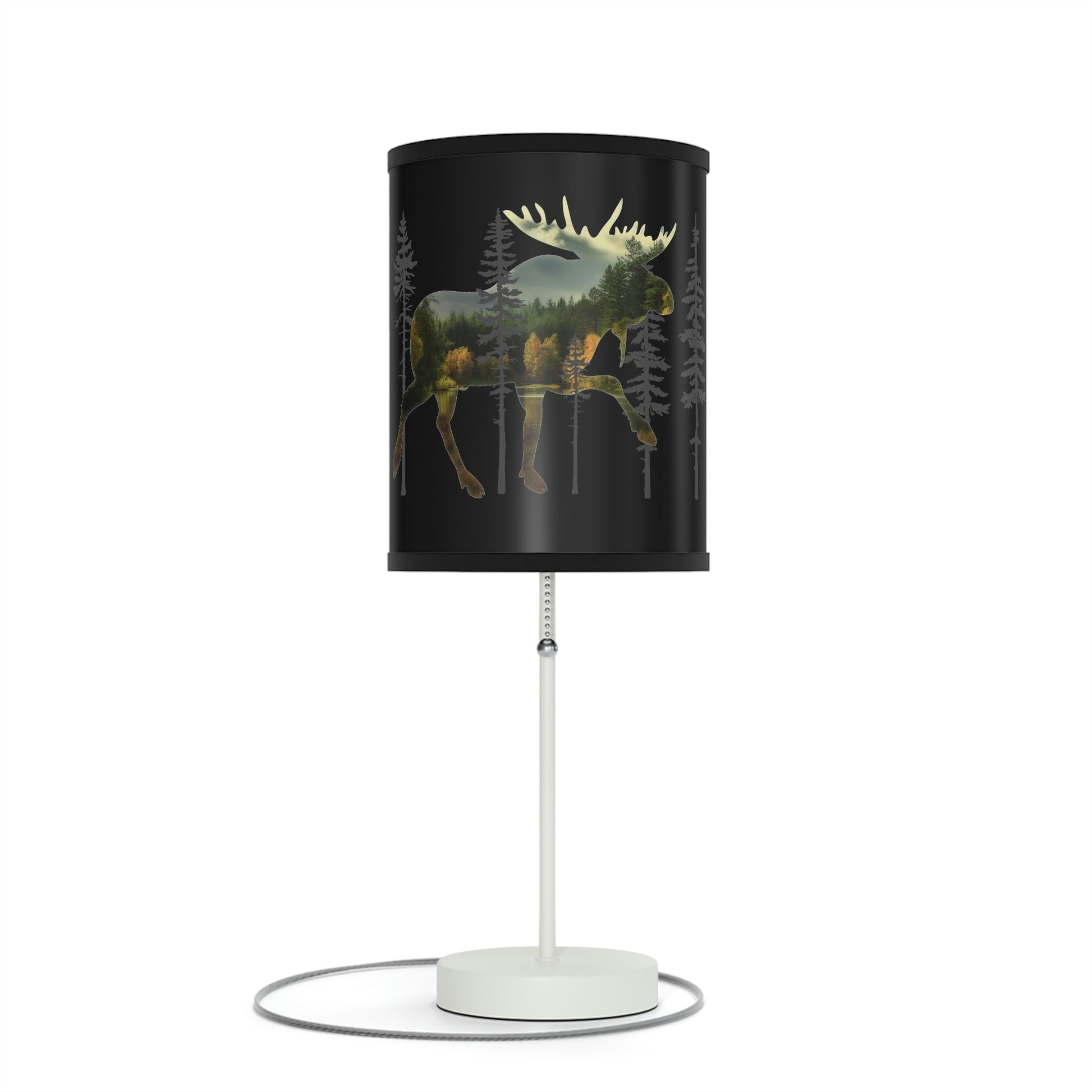 Moose in the Woods Lamp on a Stand, US|CA plug