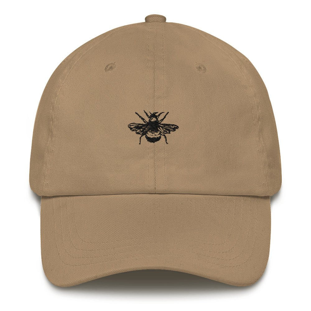 More Options/Bee bumblebee detailed embroidery 100% cotton twill cap hat save the bees insect bug