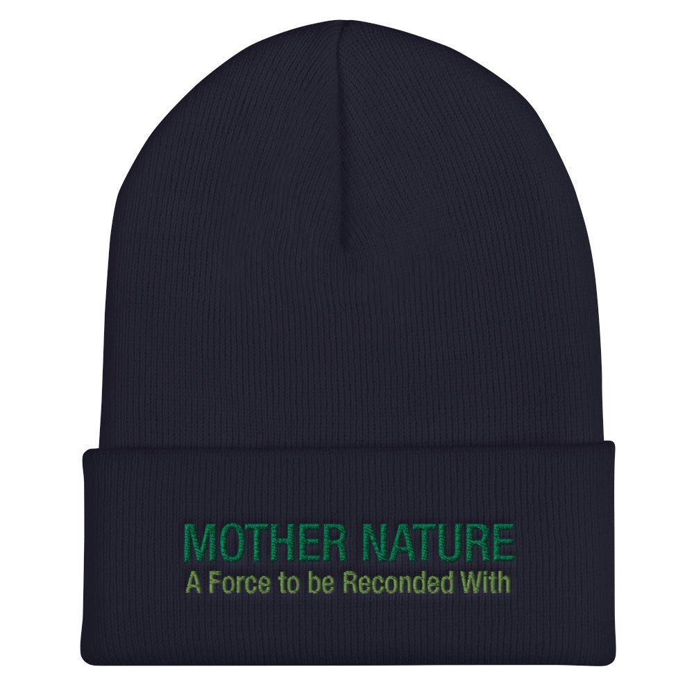Mother Nature Cuffed Beanie - A Force to be Reckoned With | You know a climate activist that will love this nature hat