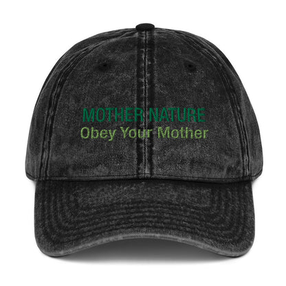 Mother Nature Vintage Cotton Twill Cap - Obey Your Mother | You know a climate activist that will love this nature hat