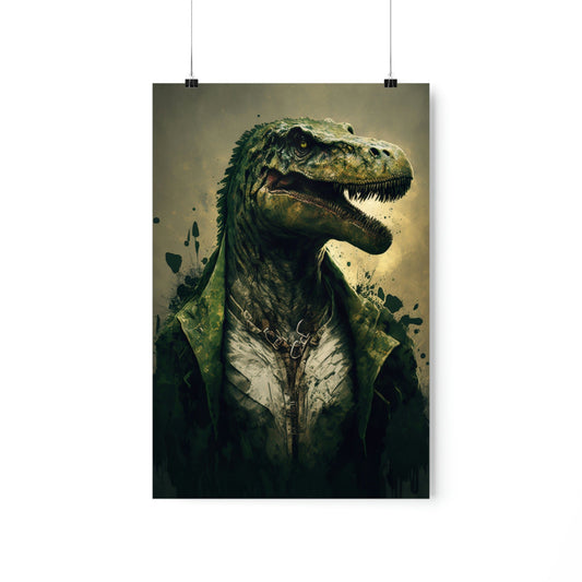 Mr. Dinosaur Princess Premium Matte Vertical Posters