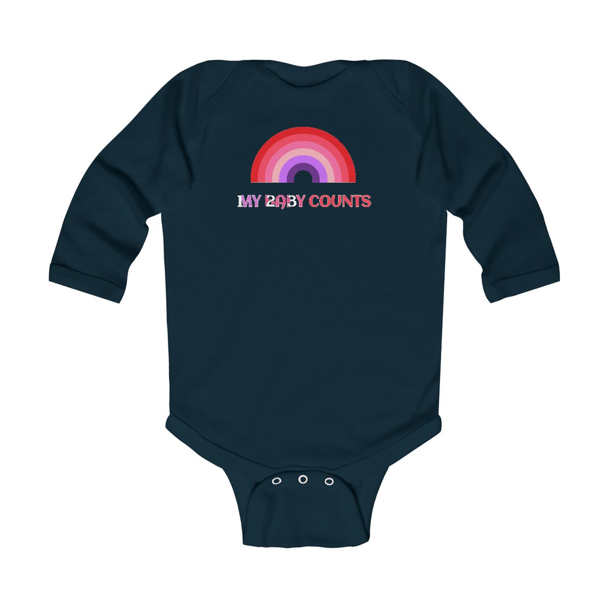 My Baby Counts Infant Long Sleeve Bodysuit