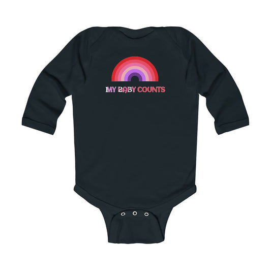 My Baby Counts Infant Long Sleeve Bodysuit