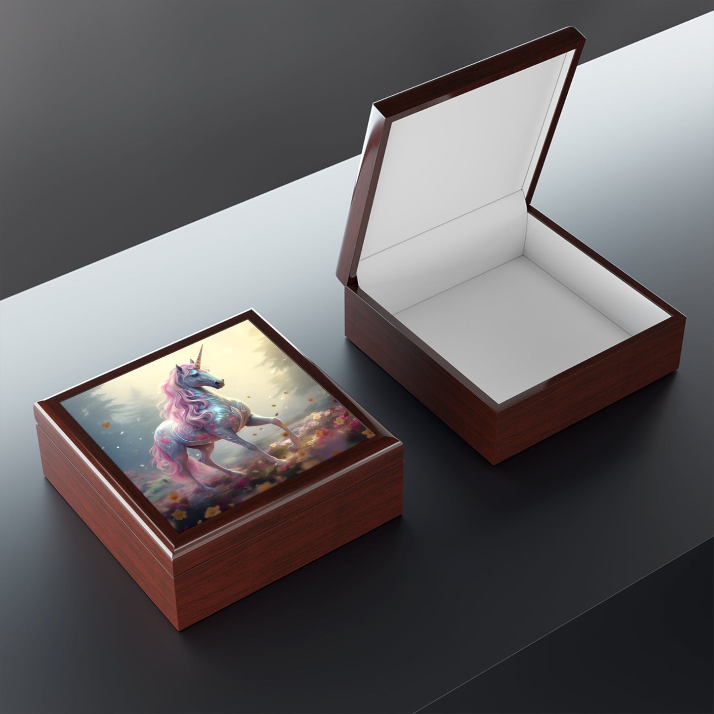 Mystical Misty Morning Unicorn Jewelry and Gift Box