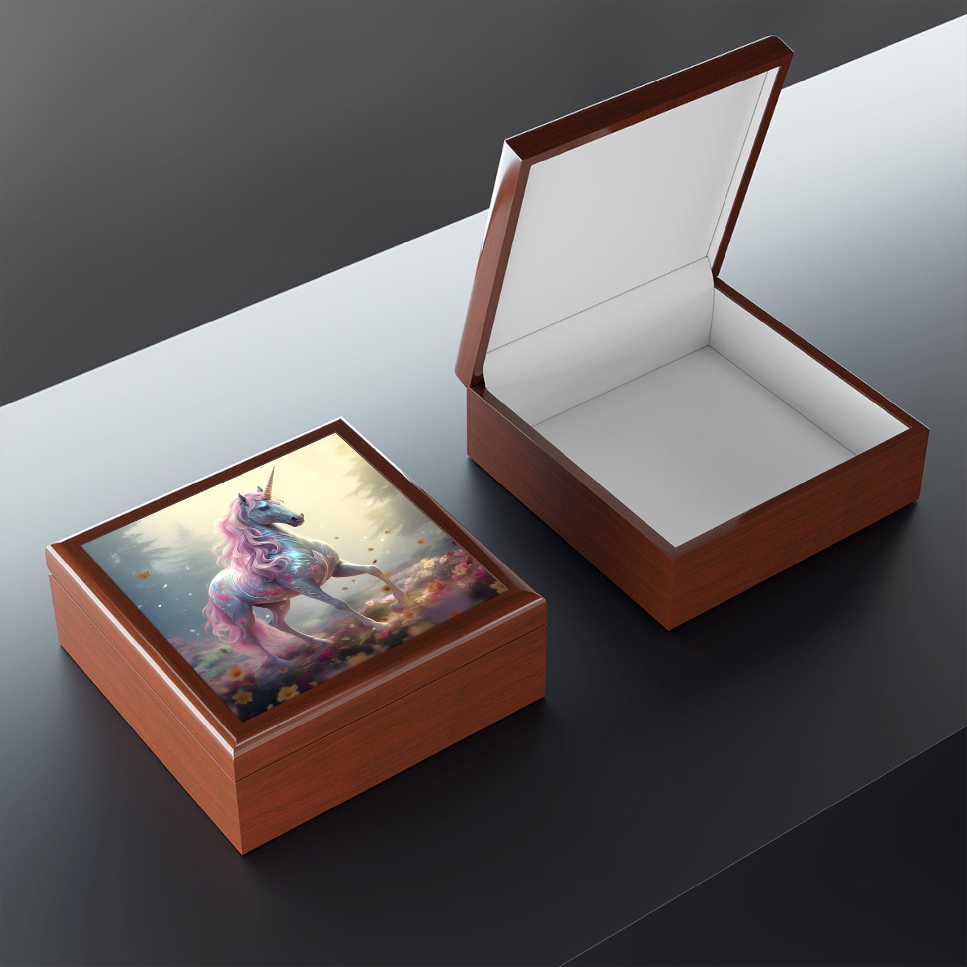 Mystical Misty Morning Unicorn Jewelry and Gift Box