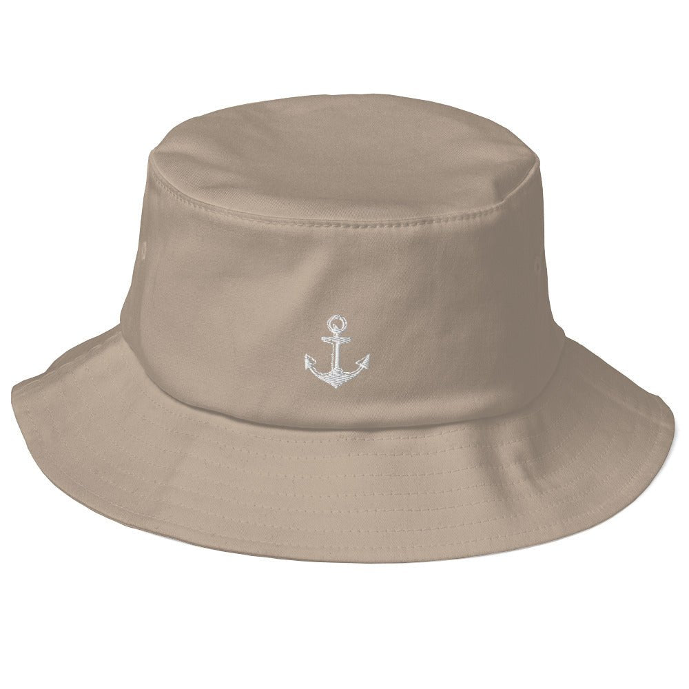 Nautical Anchor Old School Bucket Hat for the Summer Loving Sailor
