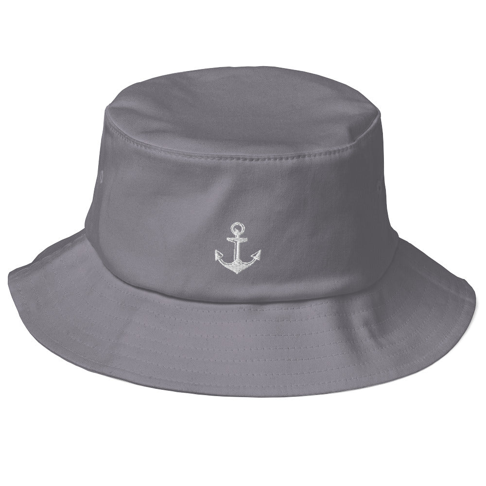 Nautical Anchor Old School Bucket Hat for the Summer Loving Sailor