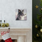 Noble Border Collie with Mountain Background Frame Canvas Gallery Wraps