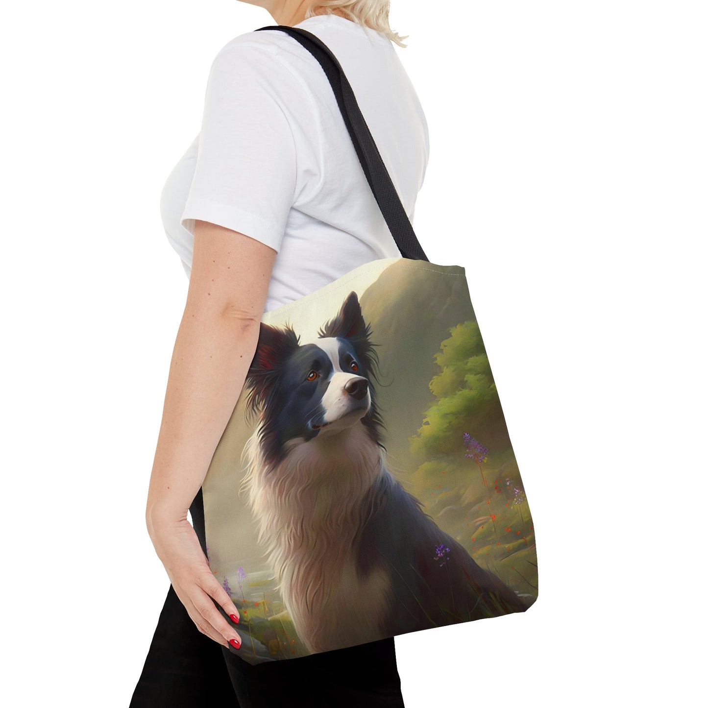 Noble Sheep Herder Border Collie Tote Bag