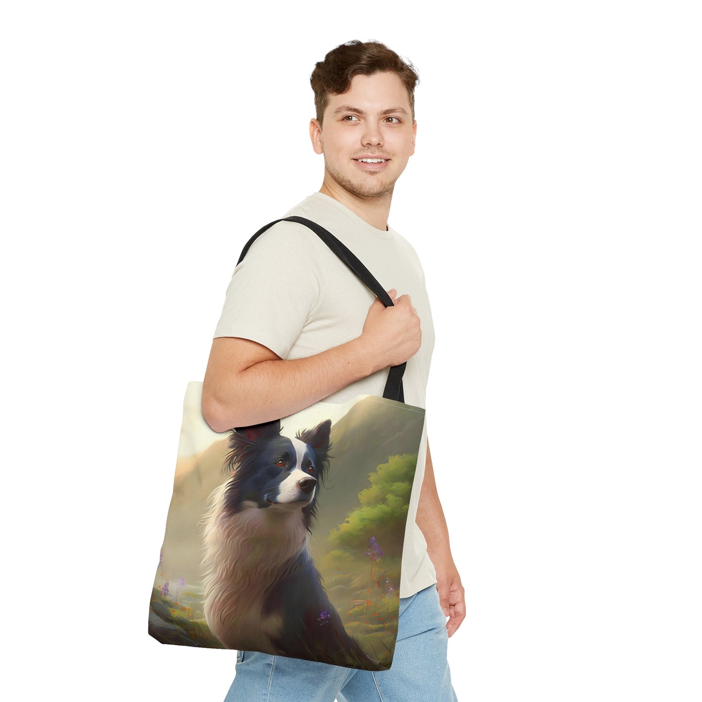 Noble Sheep Herder Border Collie Tote Bag