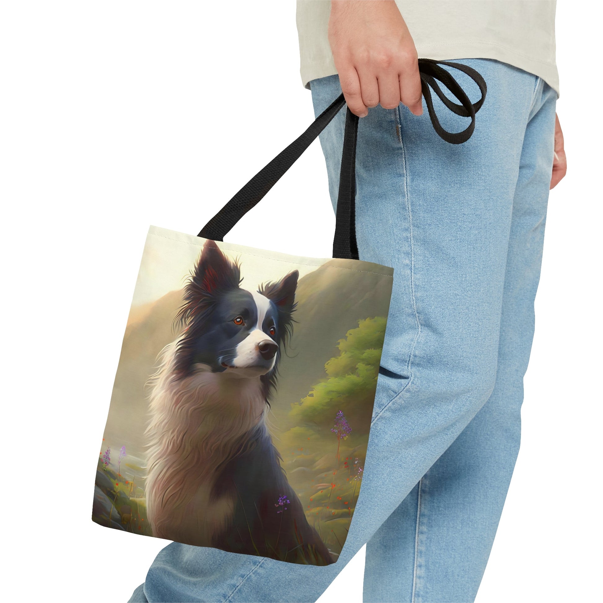 Noble Sheep Herder Border Collie Tote Bag