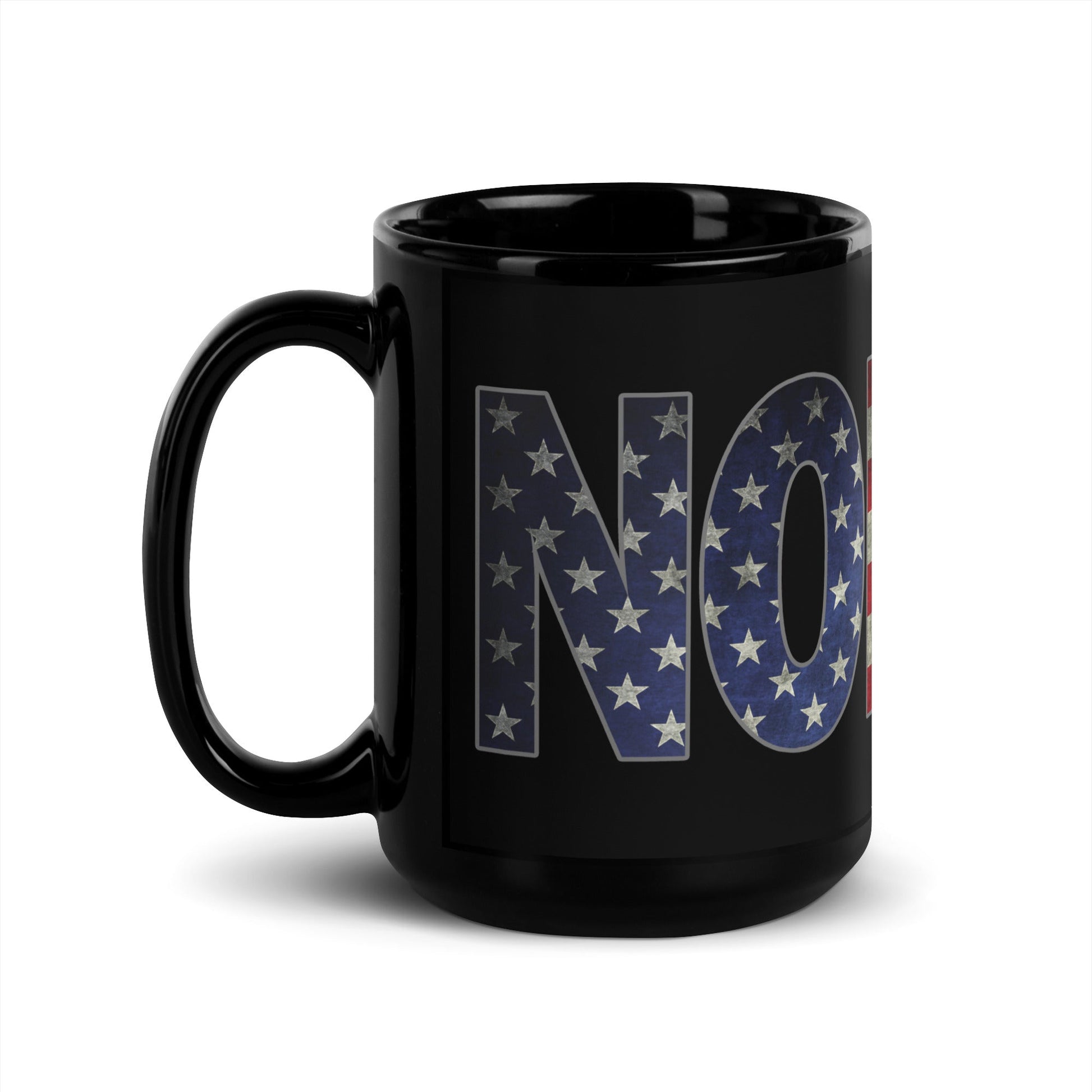 Nomad American Flag Black Glossy Mug