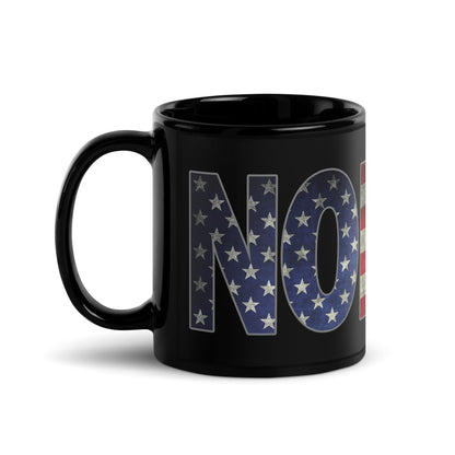 Nomad American Flag Black Glossy Mug