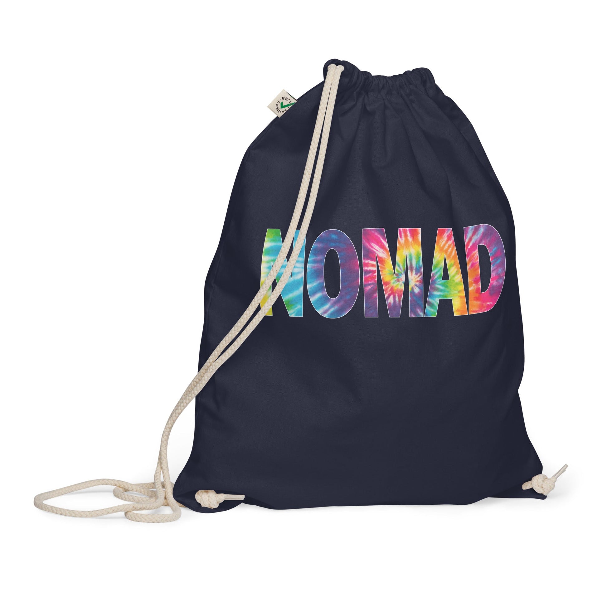 Nomad Tie Dye Design Organic Cotton Drawstring Bag