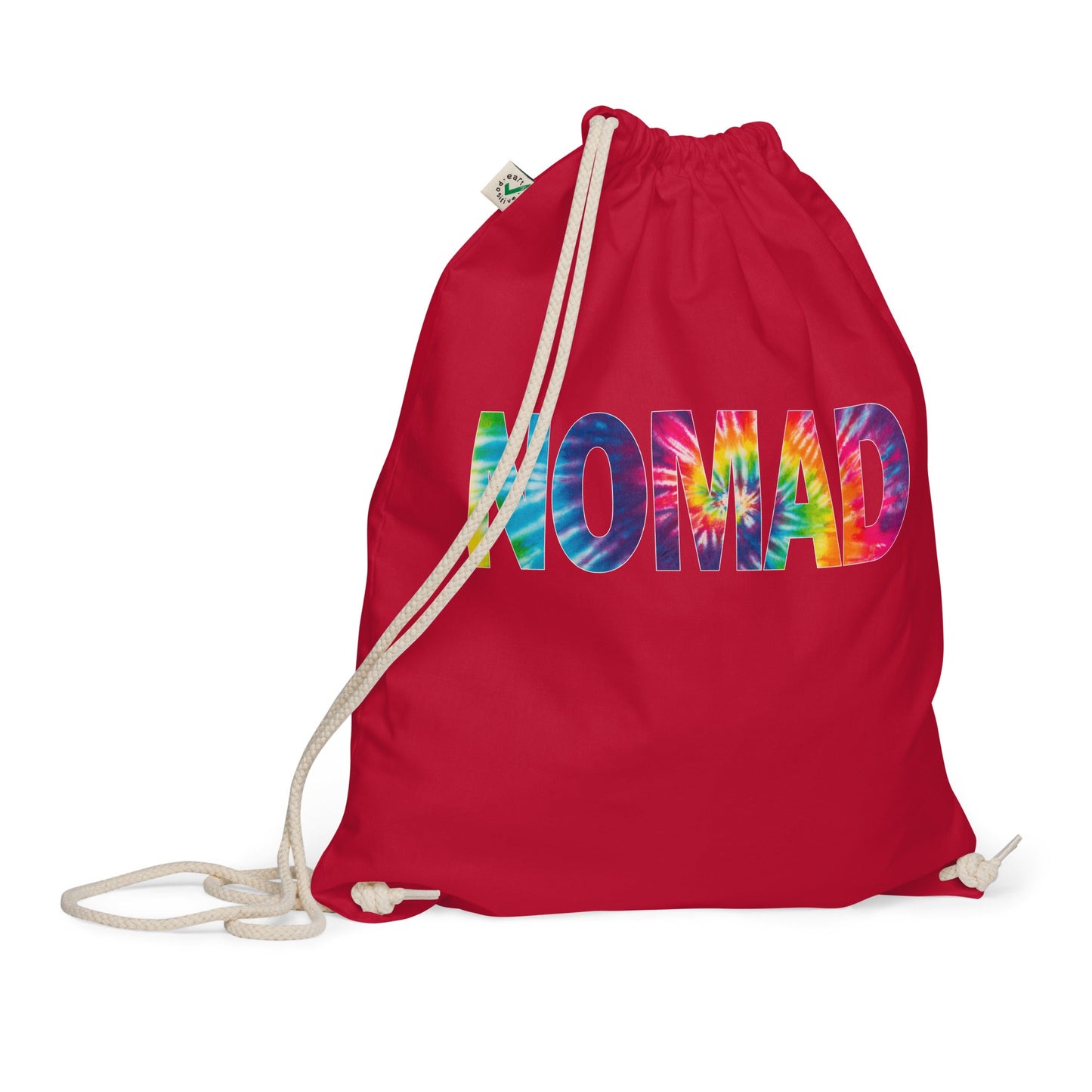 Nomad Tie Dye Design Organic Cotton Drawstring Bag