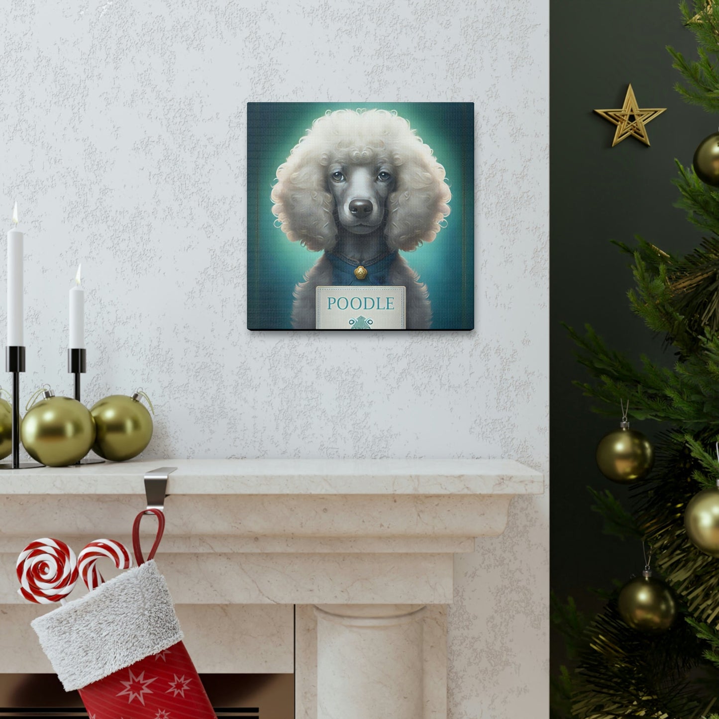 One Very Intelligent Poodle Canvas Gallery Wraps