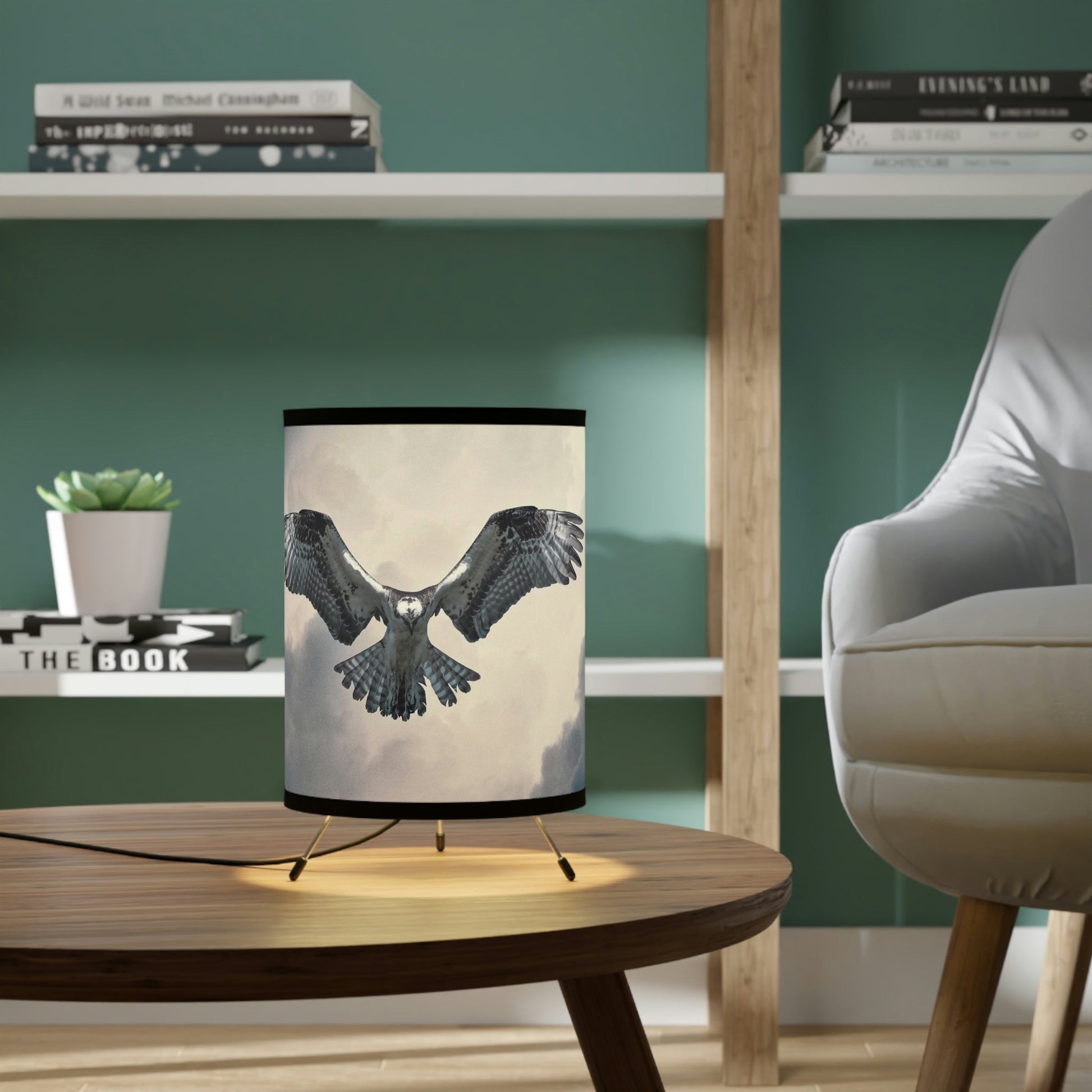 Osprey Tripod Lamp with High-Res Printed Shade, USCA plug