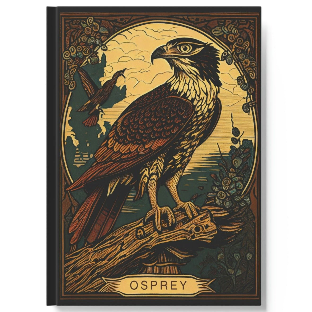 Osprey Woodcut Hard Backed Journal