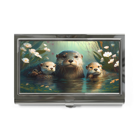 Otter Family Business Card Holder