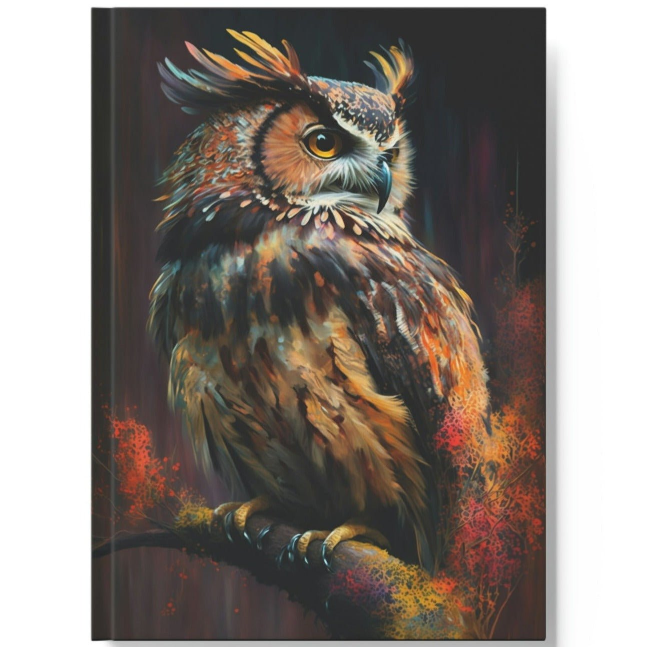 Owl Inspirations - Acrylic Owl Painting - Hard Backed Journal