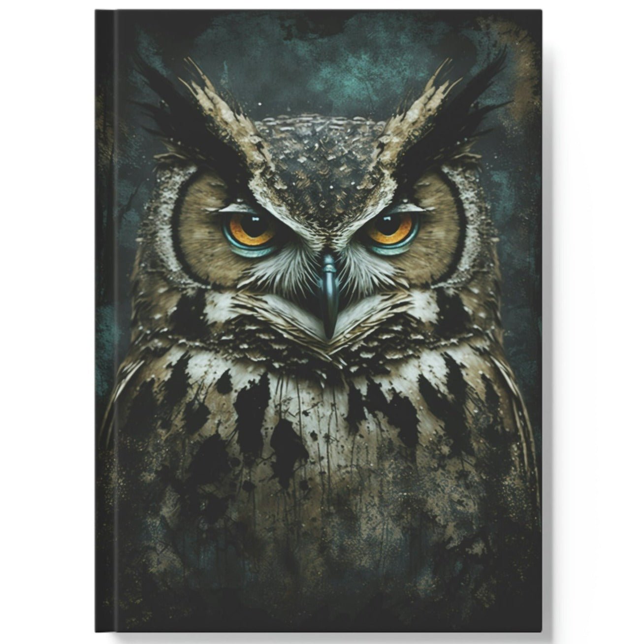 Owl Inspirations - Grunge Owl - Hard Backed Journal