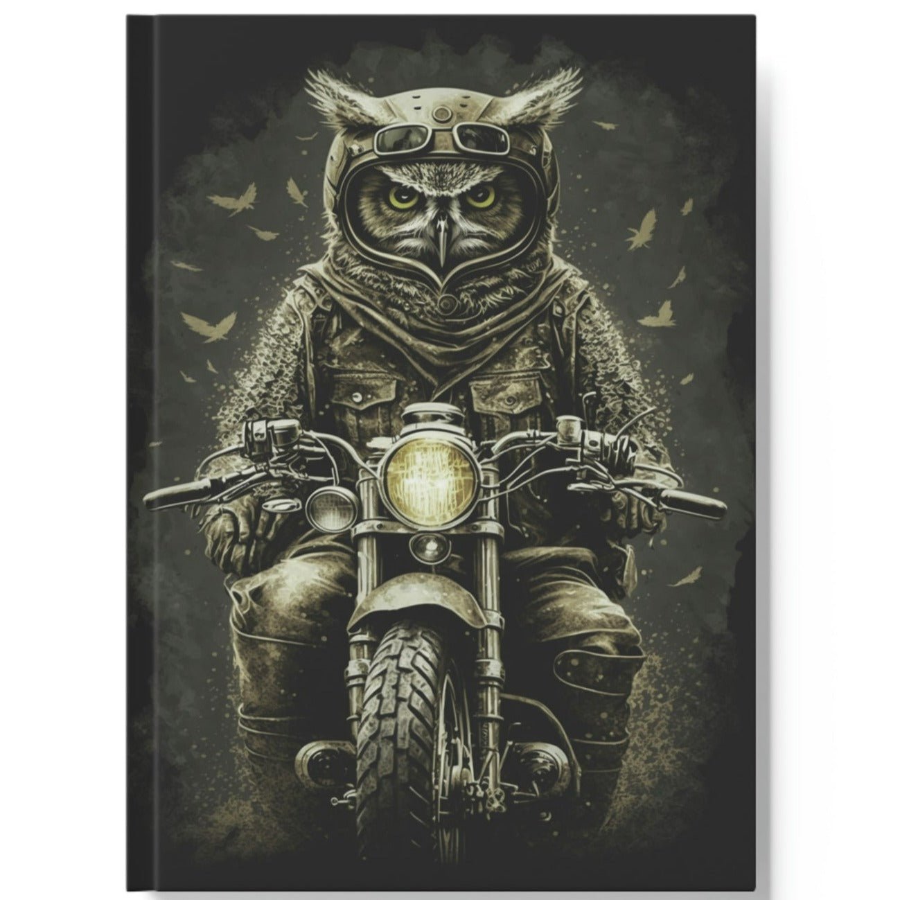 Owl Inspirations - Motorcycle Owl - Hard Backed Journal