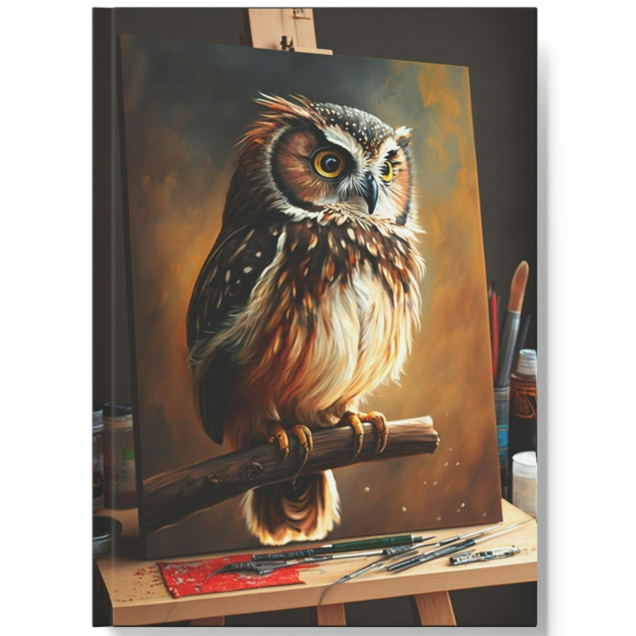 Owl Inspirations - Owl Painting - Hard Backed Journal